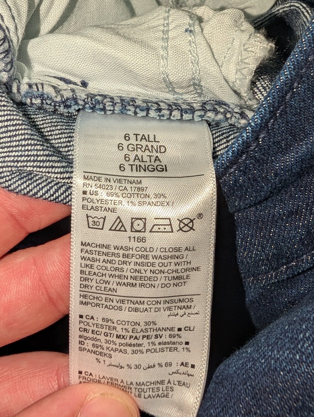 NWT Old Navy High-Rise WOW Wide-Leg Dark Blue Jeans-Tall - Picture 5 of 6